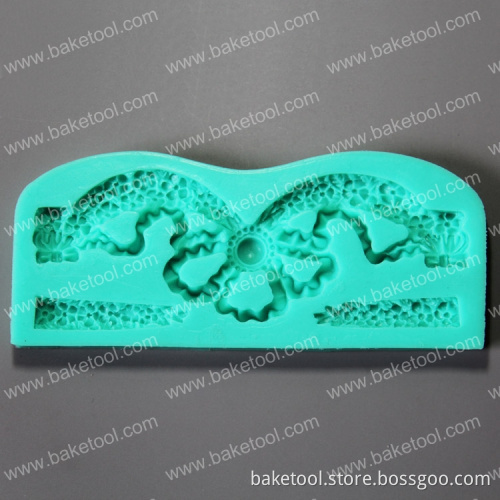 Hign quality Flower veined shape silicone mold fondant decoration for cake decoration